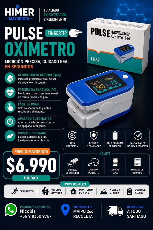 Oxímetro de pulso LK87