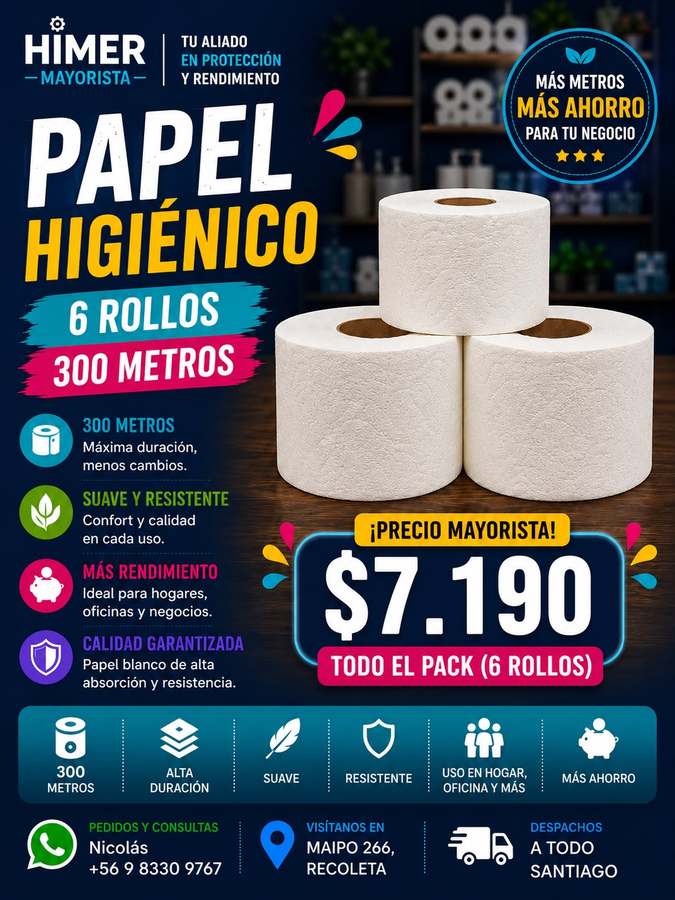 Papel higiénico institucional