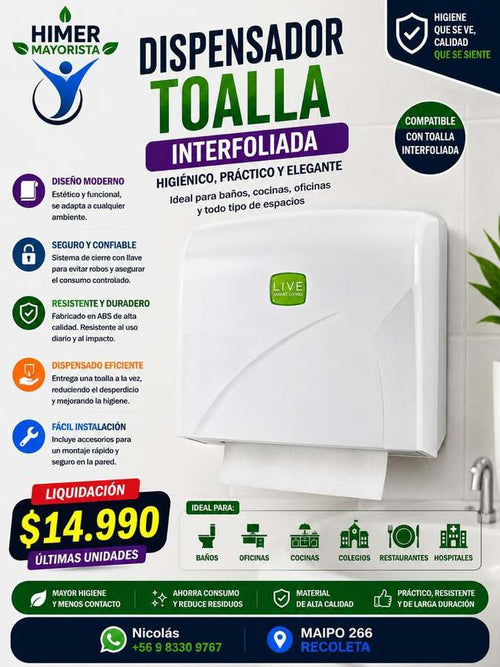 Dispensador de toalla interfoliada