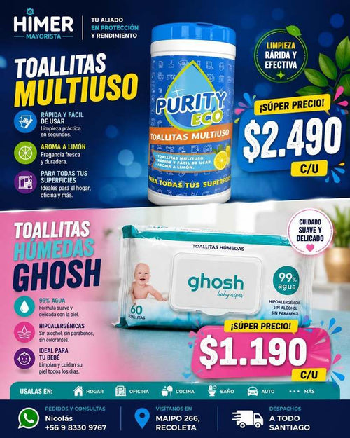 Toallitas multiuso Purify Eco