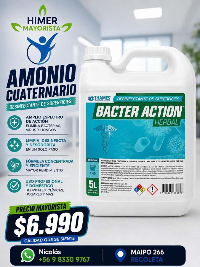 Amonio cuaternario Bacter Action Herbal 5 L