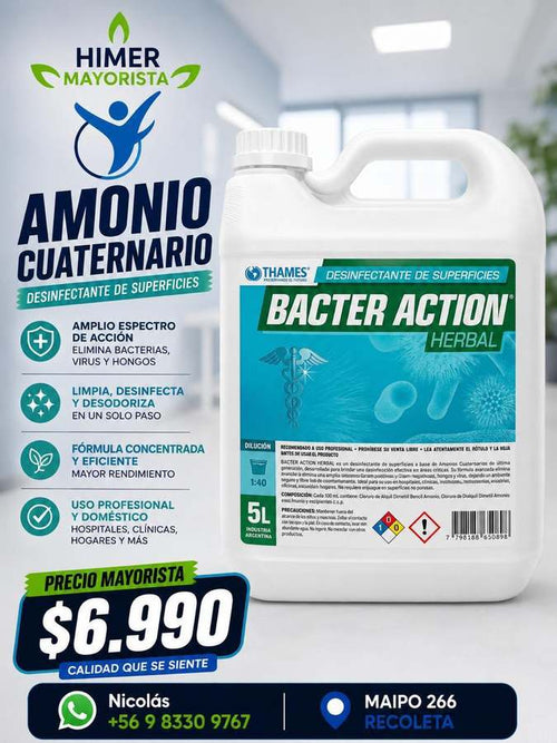 Amonio cuaternario Bacter Action Herbal 5 L