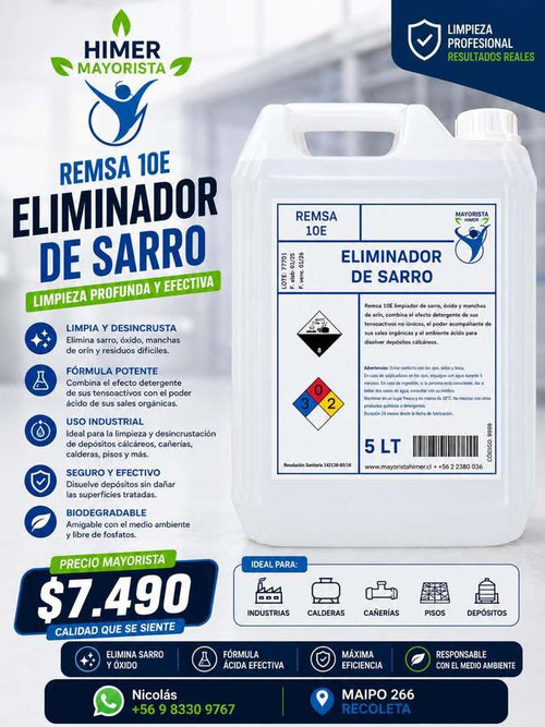 Remsa 10E eliminador de sarro 5 L
